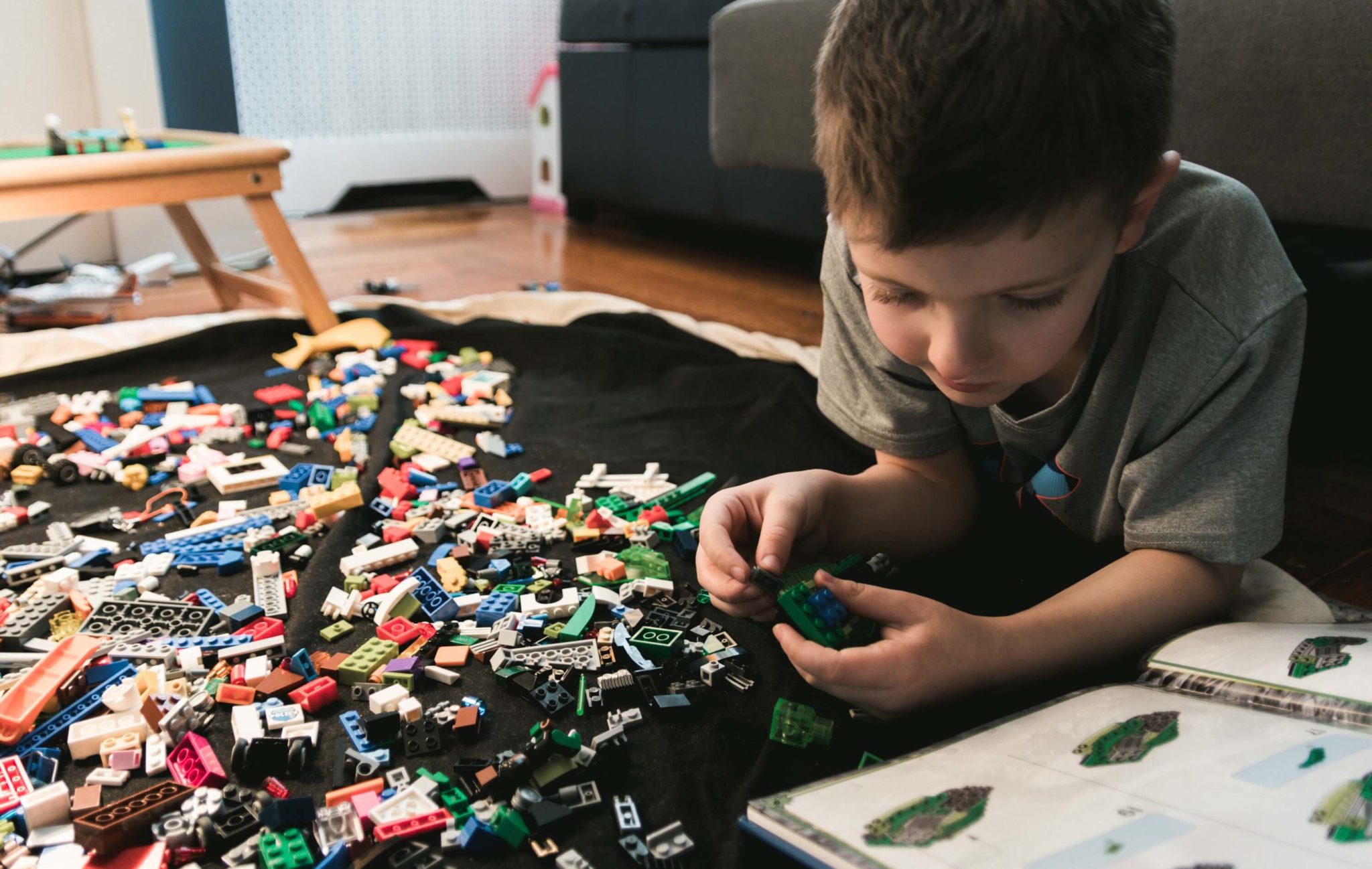 Future Engineer Playing with Lego